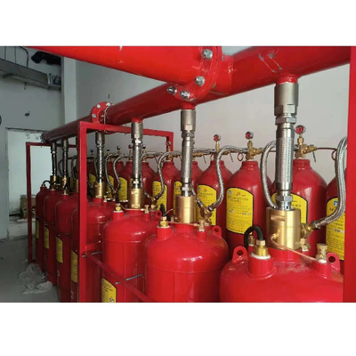 5.6Mpa 120L Tipo FM200 Sistema antincendio Eptafluoropropano rosso Colore