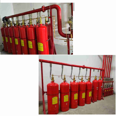 Sistema di rete di tubi FM200 rosso 4.2MPa / 5.6MPa sistema di repressione del fuoco a gas misto