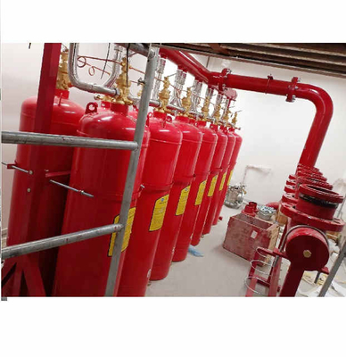Sistema di soppressione dei gas ad alta sicurezza FM200 rosso cilindro eptafluoropropano HFC 227ea