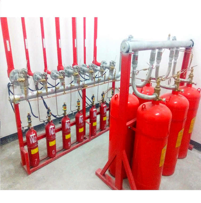 Sistema di soppressione del fuoco a gas pulito per la rete di tubi a cilindro di heptafluoropropano FM200